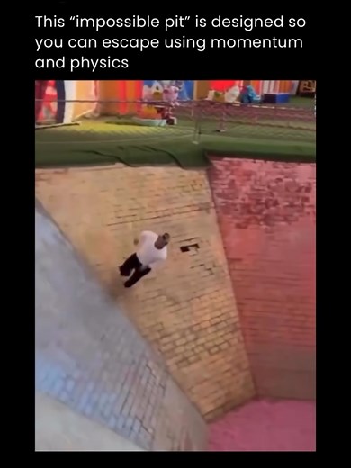 This pit looks impossible to escape... until you understand the physics. The curved walls won't let you climb straight up. But by running side to side, you build momentum—converting horizontal energy into vertical lift with each pass. Joint recovery follows the same principle. After surgery or injury, you can't just