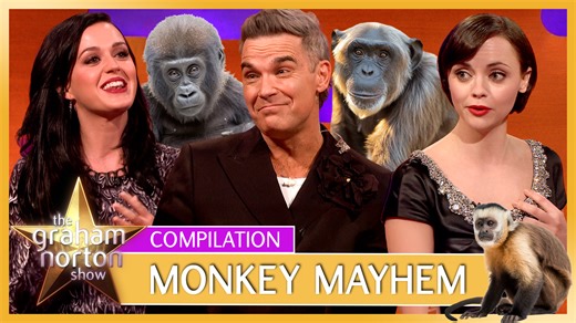 MONKEY BUSINESS! 🐵😂 Watch celebrities share their most HILARIOUS stories about monkeys, apes, chimps, gorillas, orangutans & more! From on-set chaos to real-life encounters, these primate tales are absolutely BANANAS! 🍌✨ Who had the wildest monkey mishap? Prepare for furry friends causing absolute MAYHEM! 🦍🎬 Going ape has never been this funny! 👑💥 | The Graham Norton Show