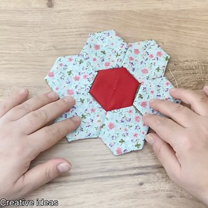 hexagon patchwork pattern work | Creative İdeas