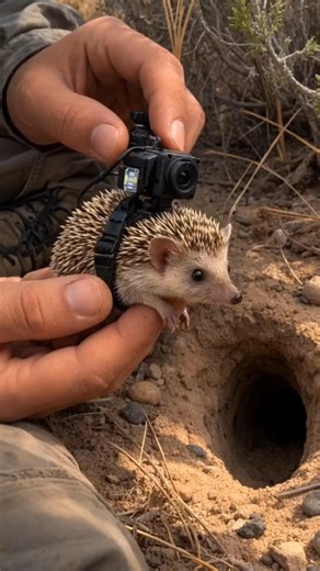 Body-Mounted Camera on a Desert Hedgehog | Burrow Exploration