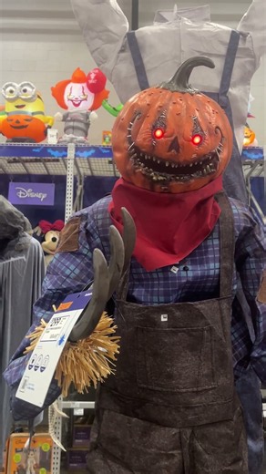 This Giant Pumpkin Scarecrow at Lowe’s Is Terrifying 🎃