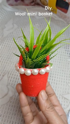 wool mini basket #subscribe #diy #diycraft