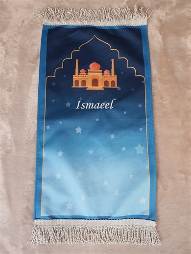 Personalised Kids Prayer Mat – Mini Muslim Sajada for Children | Ramadan Eid Gift | Islamic Prayer Rug Boys Girls | Musallah Janamaz - Etsy