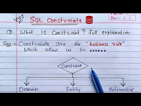 Constraints in SQL | Oracle Database