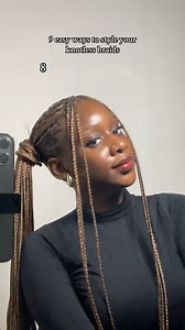 332K views · 7.1K reactions | Here are 9 easy ways to style your Knotless Braids, by annie_od (Tiktok) Fun fact: Knotless braids can last longer than regular box braids because they cause less breakage and keep your roots healthier. Follow for more tips and trendy hairstyles #mobilehairdressernearme #homesalonsouthafrica #Braidsathome #nailsathome | Rooom Mobile Hairdressers | Facebook