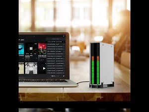 Douk Audio 56 Bit Stereo Sound Level Meter LED Music Spectrum MIC+LINE Audio Analyzer
