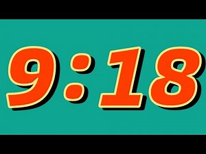 9 Minute and 18 Second Countdown Timer ⏰ | Bright green screen and huge numbers