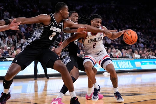 No. 6 UConn beats Georgetown 67-51 to set up a Big East final clash against No. 13 St. John’s