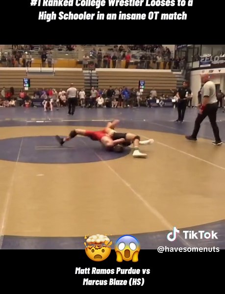 Number ranked collegiate wrestler Matt Ramos just lost in a match to a top ranked high schooler in the clarion Open. Ramos who is most known for his win over 3-time champ Spencer Lee last season dropped an overtime match to Marcus Blaze. Blaze beat other top high schooler Jax Forrest before advancing and eventually beating Ramos. We’ve seen high schoolers beat some top ranked wrestlers before, but Im not sure if a number 1 ranked wrestler has every lost to a high schooler before. The college wre