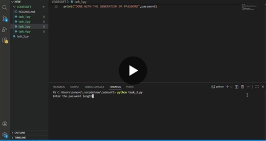 #codesoft #passwordgeneratorapp #securecoding #techlearning | Tanishka Patil