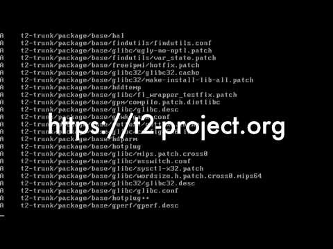 Installing T2 SDE Linux, 5 minutes, 4k