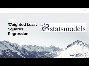 Weighted Least Squares with statsmodels