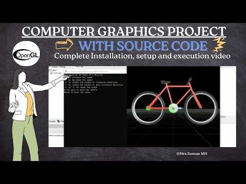 3D Model of Bicycle | OpenGL Project | Computer Graphics Project | With Source Code & Sample Report