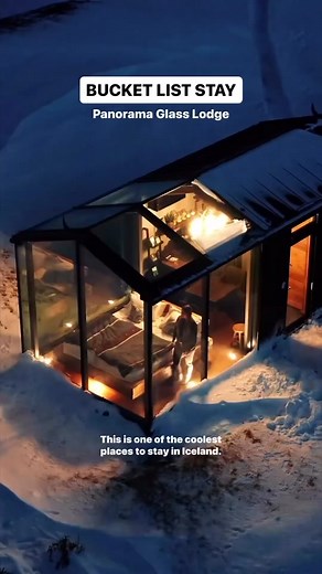 Experience the ultimate cozy retreat at the Panorama Glass Lodge in Iceland with IG:jasminmccarthyy ✨🇮🇸 📍Panorama Glass Lodge, Iceland #iceland #iceland🇮🇸 #icelandtravel #icelandtiktok #icelandadventure #cabin #airbnb