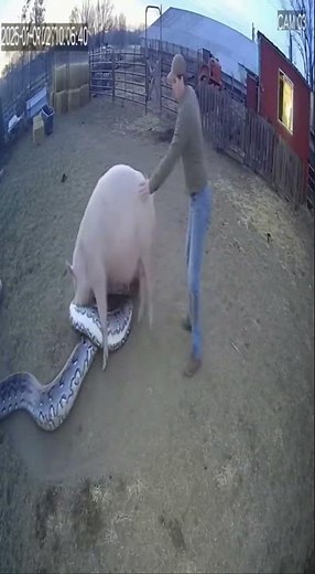 “Python vs Pig — Farm Owner’s Brave Move!”