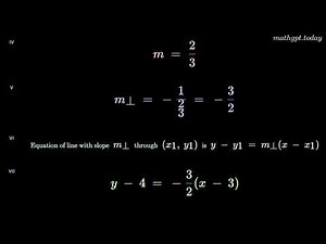 Learn how to find the equation of a perpendicular line in a clear, step by step way.