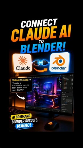 How to Connect Blender with Claude AI (Step-by-Step) #ai #claude #trending #viral