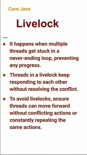 Livelock (78) #corejava