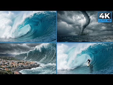 🌊 Large Ocean Waves in 4K | Powerful Sea Motion for Relaxation & Desktop Display