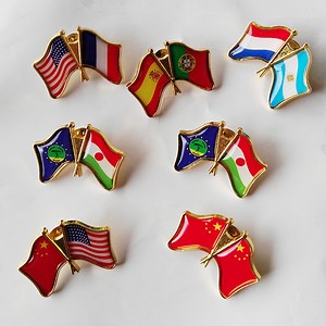 [Hot Item] High Quality Custom Nation Country Flag Pin Metal Lapel Collection Tourist Souvenir Pin Badge