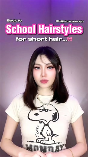 1.3M views · 10K reactions | (Instagram: @simxmargo) Kpop School Hairstyle Ideas for short hair*save for later* #hairstyle #hairhack #fyp #foryoupage #school #shorthair #hairtutorial #schoolhairstyles #foryou #viral #bini #hanni #verydemure | Simone Marie Golez | Facebook