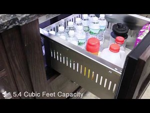 TRUE RESIDENTIAL Undercounter Refrigerator Drawer, 24 In., Overlay Panels TUR-24D-OP-B