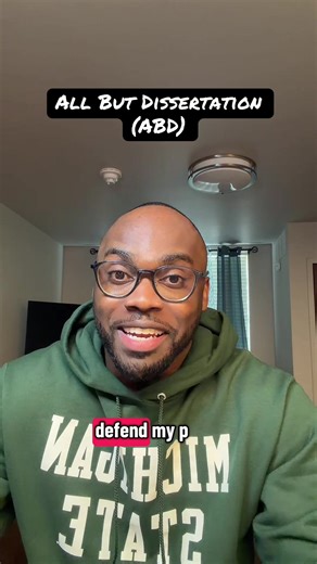 Explaining the abbreviation ABD - All But Dissertation. Journey to the PhD! #phd #doctorate #gradschool #dissertation #edutok