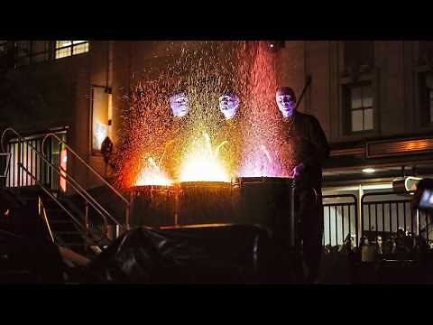Blue Man Group street performance from Immerse Orlando 2019 - October 19, 2019 - Downtown Orlando