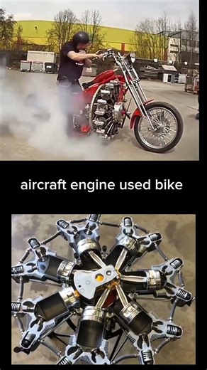 INSANE 7-Cylinder Radial Aircraft Engine Motorcycle! 😱🔥 #Shorts