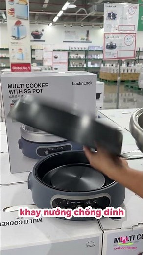 Nồi Lẩu Điện Đa Năng Kèm Khay Nướng LocknLock Multi Cooker EJP542NVY