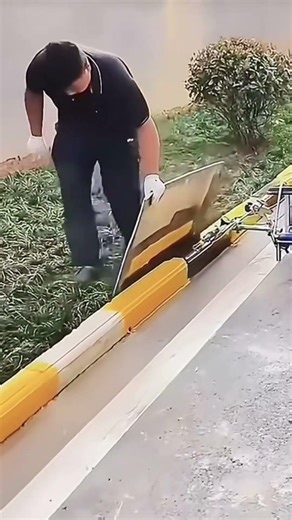 Super fast curb painting technique using this amazing secret tool!
