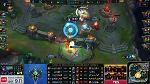 iG对战TES第二局比赛中，iG完美发挥，成功扳回一城！