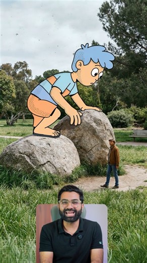 Deenu Khan | AI | Tech on Instagram: "Learn how to add animated characters to your real videos using AI in just 3 simple steps! First, take your real-life image and use @freepik image editor with the inpaint tool to draw the area where you want your character. Then select "nano banan pro" and add your prompt to generate the animated character in your image. Finally, convert your image to video using @lumalabsai image-to-video model, it understands your concept and delivers amazing results. Just 