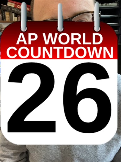 2️⃣6️⃣ DAYS UNTIL THE AP WORLD HISTORY EXAM #APWORLD #apworldhistory #apexams DAY 26 LINK: https://youtu.be/B3MtqeN3ILE COUNTDOWN PLAYLIST LINK: https://www.youtube.com/playlist?list=PLF83AAnuW0t3oVFTbmNIdAv43OVH3f4bY NEED MORE HELP? ULTIMATE REVIEW PACKET LINK: https://www.ultimatereviewpacket.com/courses/world-history