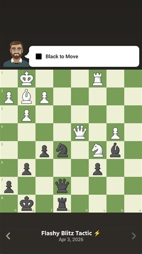 black to move, find the right sequence of moves to mate white #chess #checkmate #chessgame