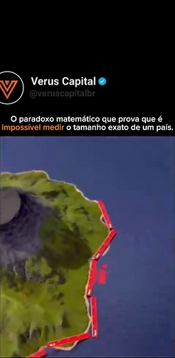 O Paradoxo da Linha Costeira revela uma falha na forma como percebemos o mundo. Se você medir uma ilha com réguas de 100 quilômetros, terá um resultado x. Se decidir usar réguas de 1 metro para conseguir contornar cada pedra, cada curva e cada grão de areia, o perímetro aumenta de forma drástica. Quanto mais você aproxima a lente, maior a distância final. Essa mesma ilusão de escala destrói contas todos os dias no mercado financeiro. O operador iniciante vive com o zoom no máximo. Ele olha o grá