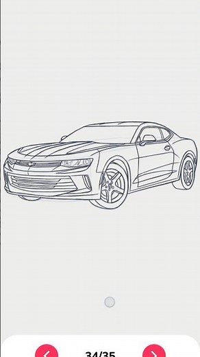 camaro car drawing step by step #drawing #camaro ##car drawing