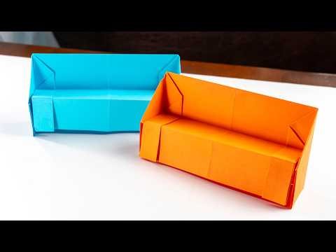 Cómo hacer un sofá de papel. Muebles de origami
