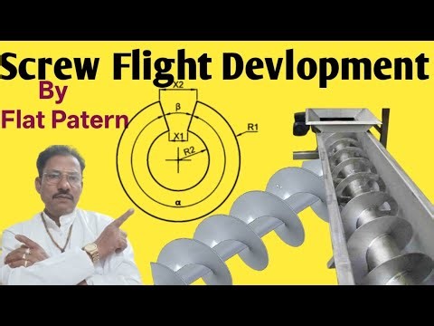 Screw Flight Devlopment by flat patern.Aj hum sikhenge Flat parten uses for screw Flight devlopment.