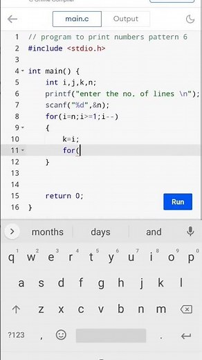 How to solve Number Pattern Program Master Number Pattern Program in 30 Seconds! | Easy Solution #yt