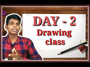 DRAWING CLASS 2nd DAY🖌️🎨🖌️. Drawing class for beginners step by step. Artist Bikram Das.