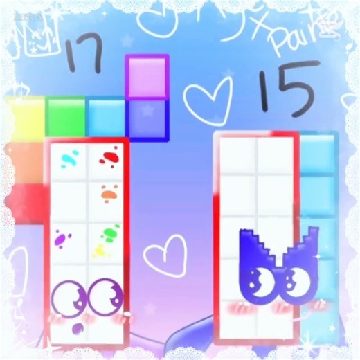 numberblock 17 edit!!#numberblocks #capcut #painter #cutie