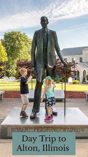 🚗 Plan a trip to Alton, Illinois ⬇️ ⠀ Explore the river city of Alton for some fun & budget friendly activities! ⠀ 𝗧𝗵𝗶𝗻𝗴𝘀 𝘁𝗼 𝗗𝗼 💦 The National Great Rivers Museums is free and full of interactive exhibits. Be sure to sign up for a free tour of the river lock and dam! ⠀ 📏 Alton was the home of Robert Wadlow, the tallest man ever recorded. You can view his life size statue and chair at 2810 College Ave. ⠀ 🌿 The Alton area has some beautiful parks to explore. Head to Gordon Moore Park