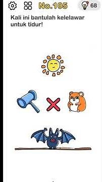 bantu kelelawar tidur jawaban brain out level 105 bahasa indonesia