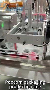 Popcorn packaging production line: rotary feeder, rotary sealing machine, capping machine