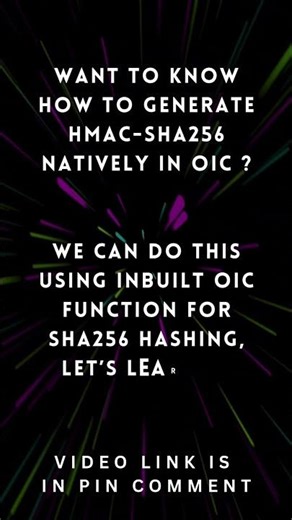 Generate HMAC-SHA256 Hash Natively in Oracle Integration Gen 3 | OIC 3 HMACSHA256