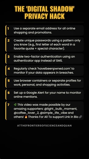 The 'Digital Shadow' Privacy Hack #ad (Verify Info)