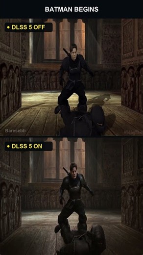 Batman: Ducard Training Bruce Wayne, Now in DLSS 5 – OFF vs ON #batman #dlss5