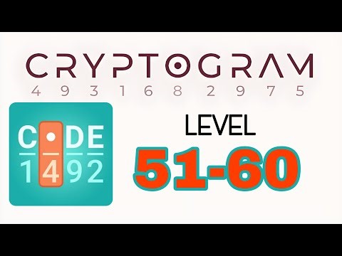 Cryptogram Letters and Numbers 51 52 53 54 55 56 57 58 59 60