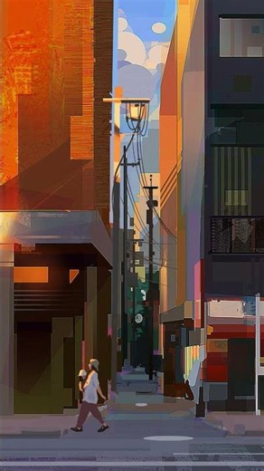 Build a cityscape from abstract shapes.
